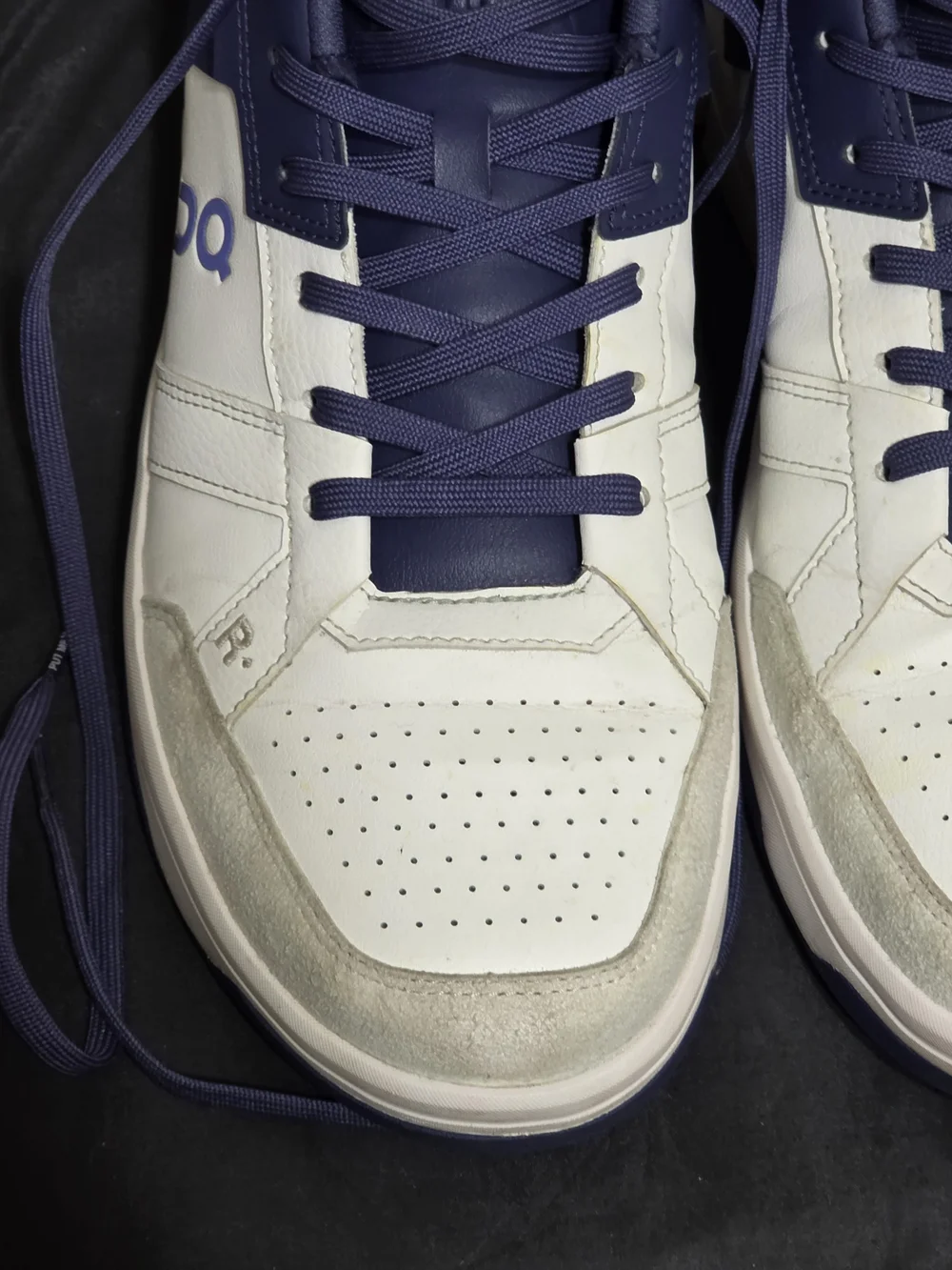On Cloud The Roger Clubhouse Casual Shoes White / Acai Blue Sz 12 3MF10541534